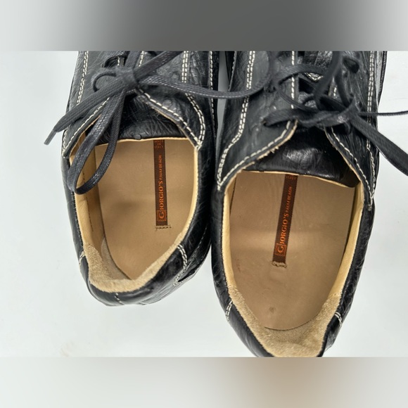 Giorgio’s Of Palm Beach Ostrich Leather Sneakers In 9 USA Made In italy - Picture 9 of 13